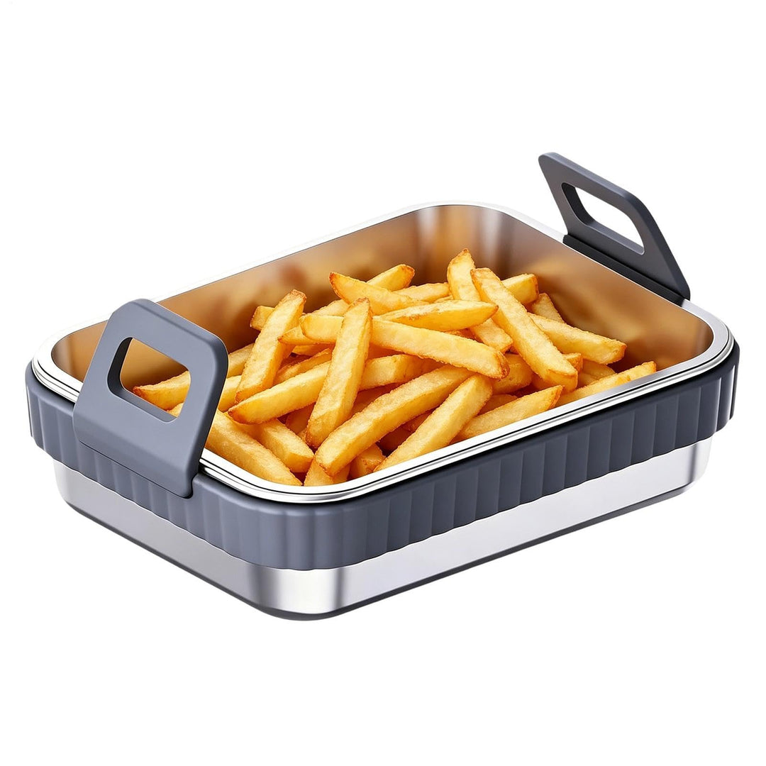 Heissluftfritteuse-Backbleche für den Backofen Edelstahl und hitzebeständig | Küchen-Grillrost Backb