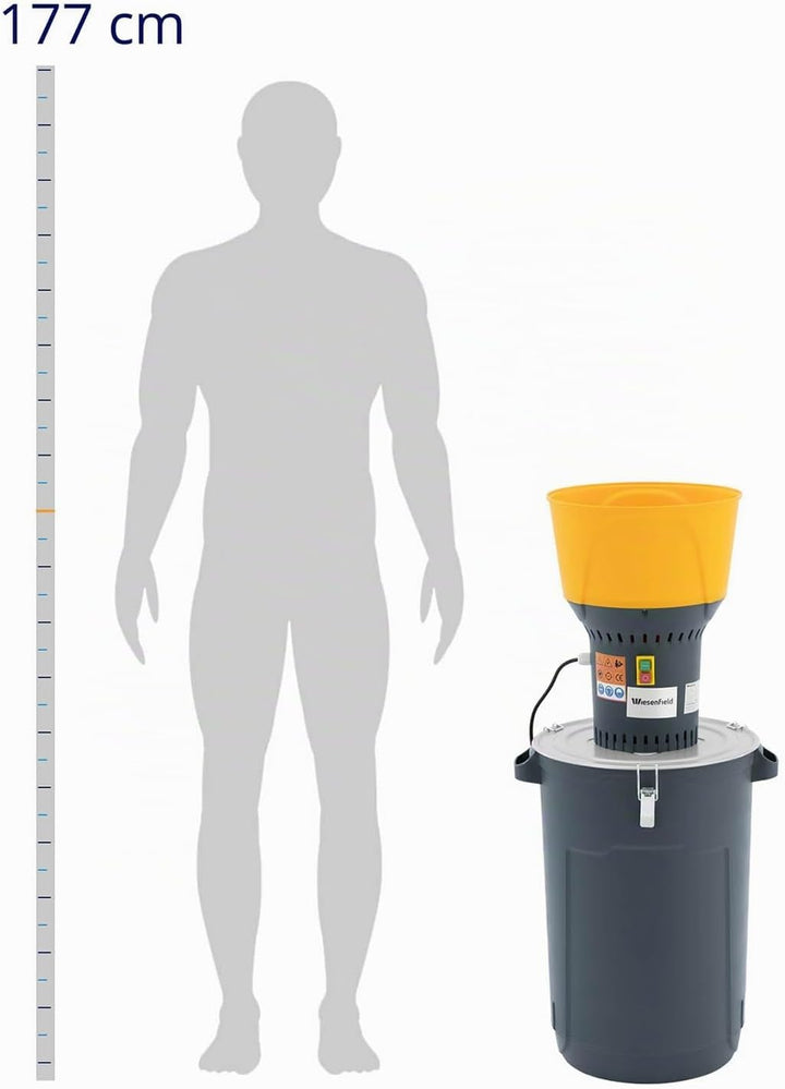 WIE-FC-60A Getreidemühle elektrisch 60 L 400 kg/h 1300 W Getreidemühle Schrotmühle Kornmühle