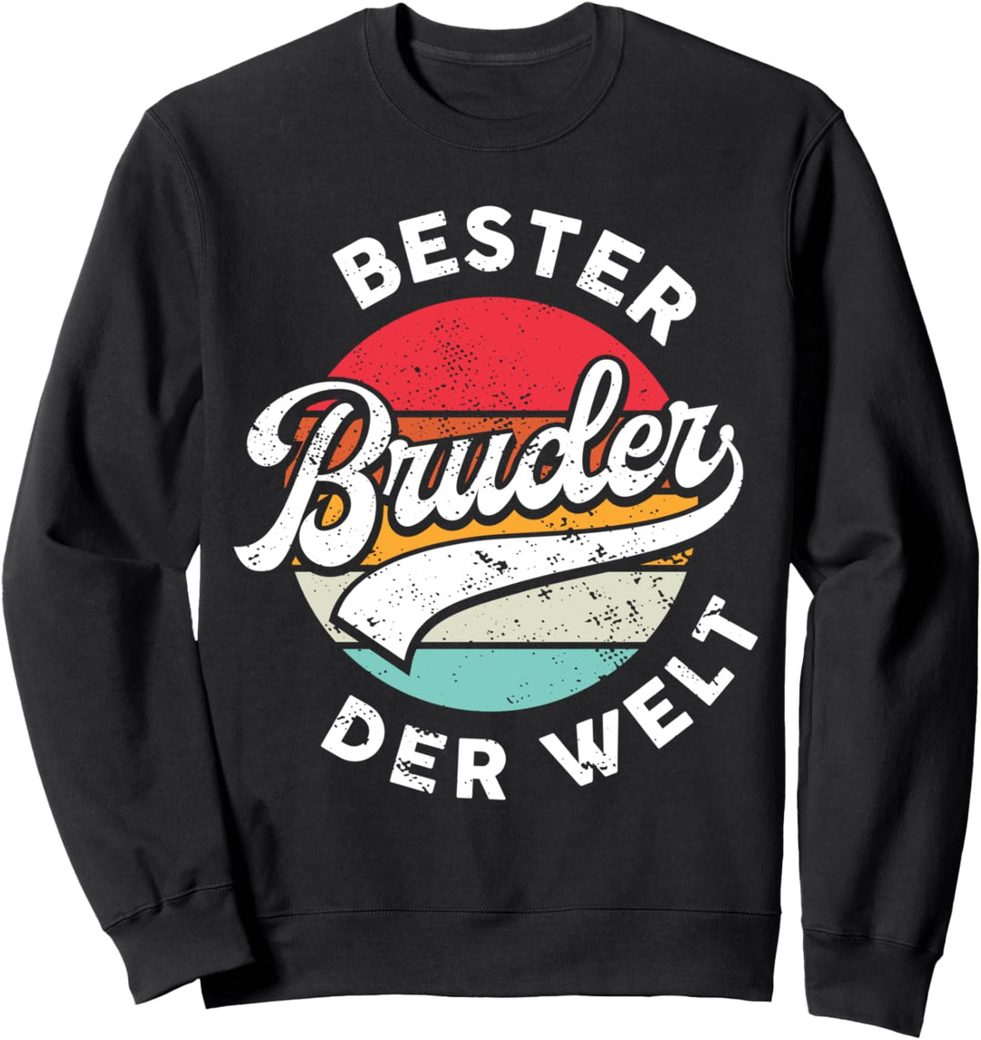 Bester Bruder der Welt Vintage Bro Retro Spruch Sweatshirt