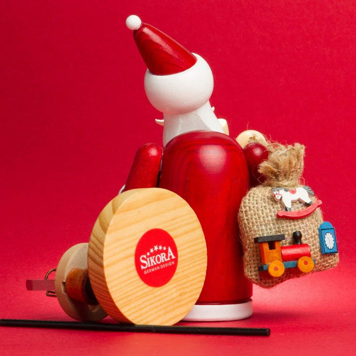 Sikora RM-A Räuchermännchen aus Holz 3 Grössen Verschiedene Motive, Farbe/Modell:A01 rot - Weihnacht