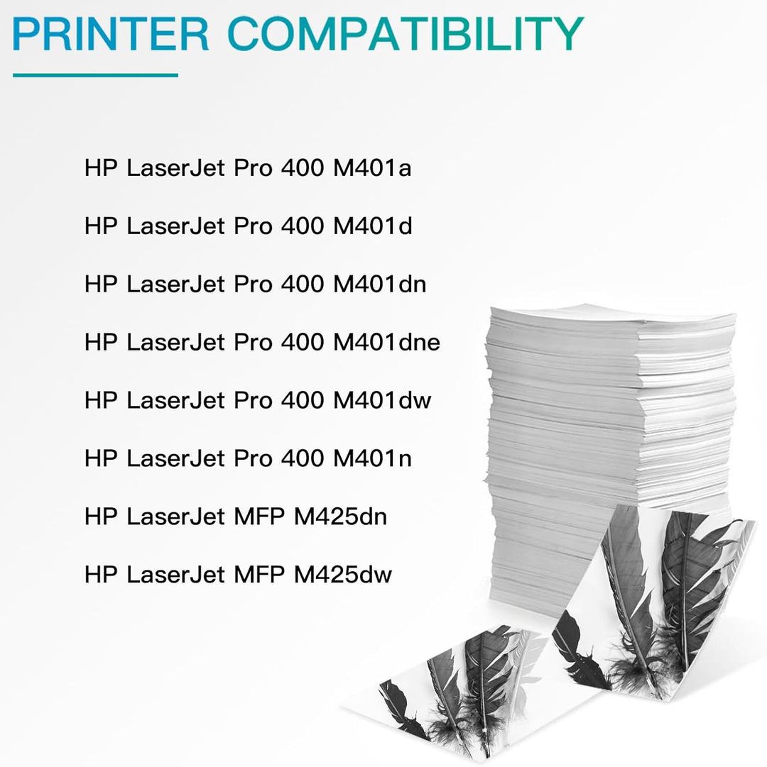 BeOne 1 x 80A CF280A 80X CF280X Tonerkartuschen, kompatibel mit HP Laserjet Pro 400 M401a M401d M401