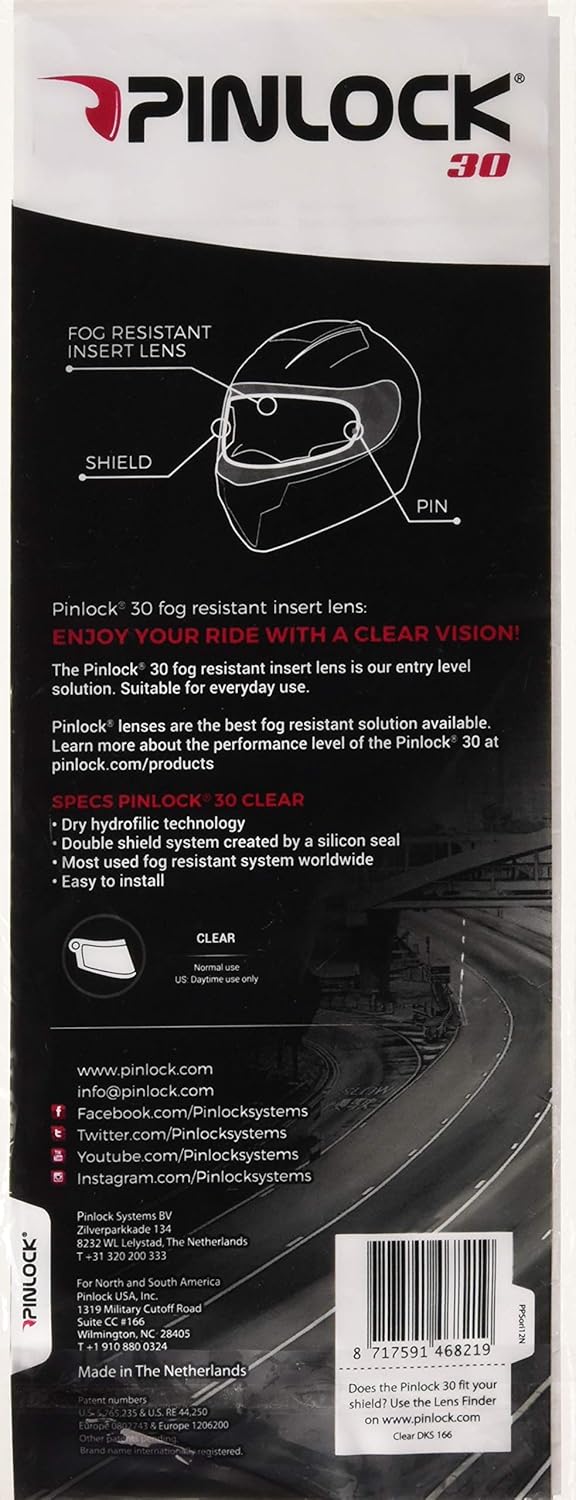 UNIK Herren Unik Helm Pinlock30 Lents zubehör, Schwarz, L EU