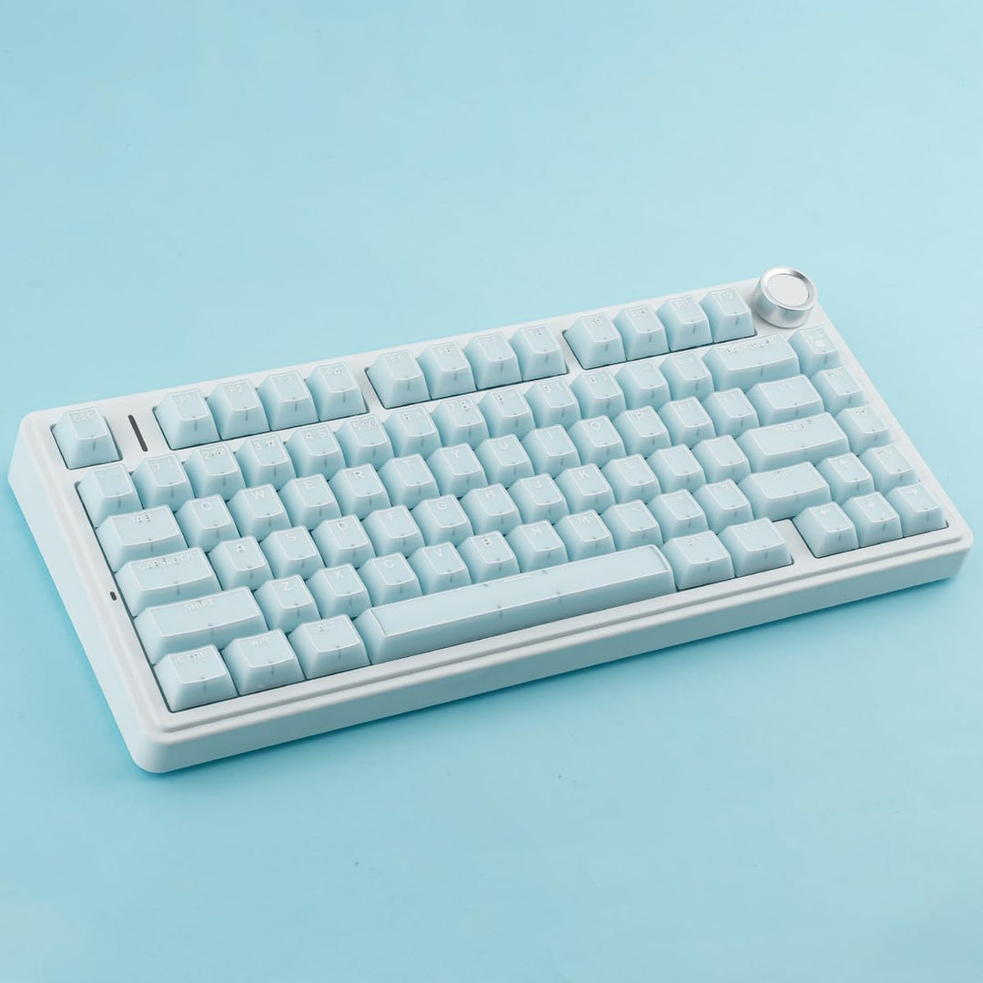 Sunzit Blau Jade Keycaps, Double Shot PBT&PC Tastatur Jelly Keycaps 142 Tasten Cherry Profile Keycap