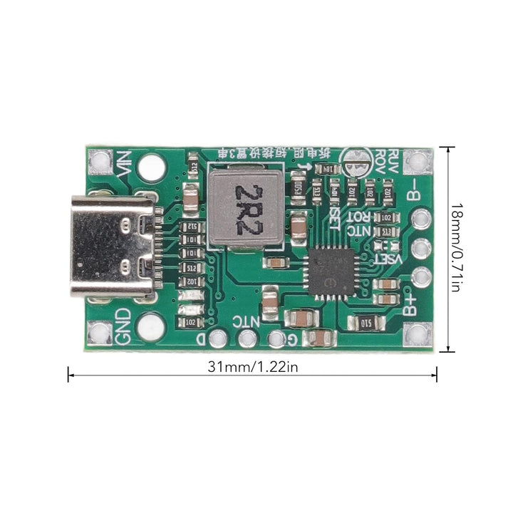 Type C Battery Charging Boost Board, 5PCS Circuit Protection Battery Charge Boost Module Multifunkti