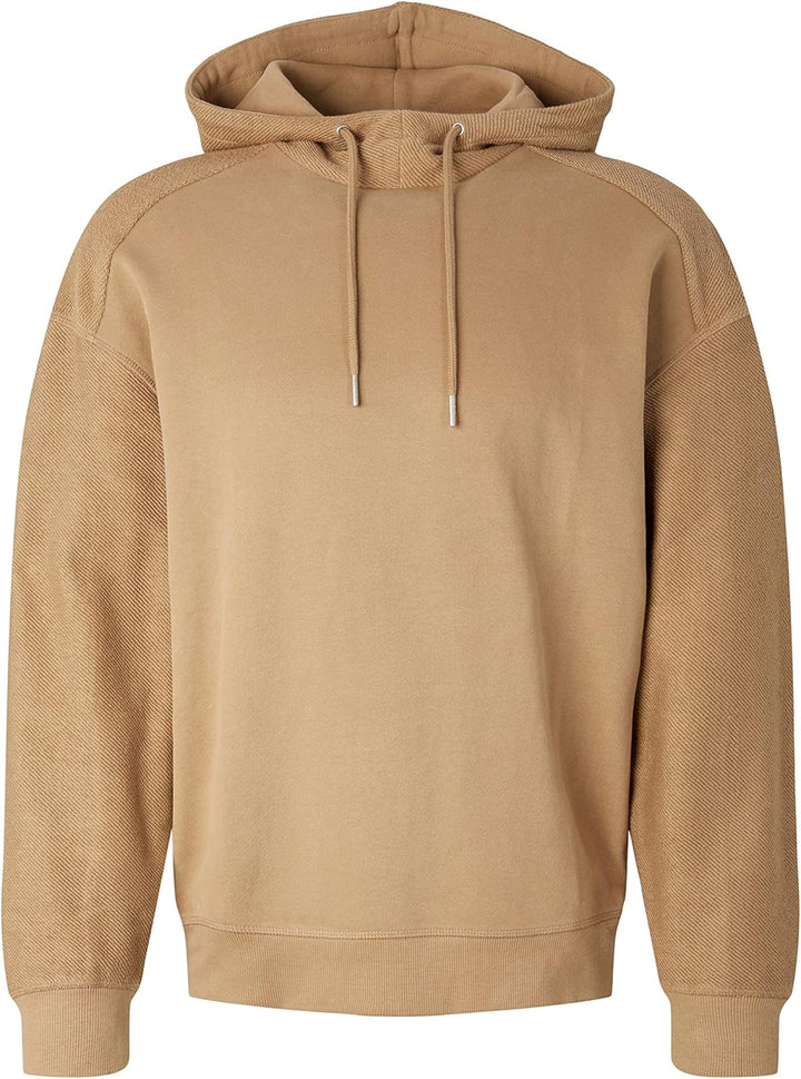 TOM TAILOR Denim Herren Hoodie mit Struktur L 12912 - Splashed Clay Beige, L 12912 - Splashed Clay B