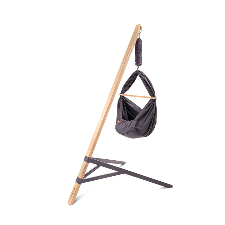 LULLABY Federwiege Set mit Matratze, 100% Baumwolle, Made in Germany (Baby Hängewiege mit Ständer, B
