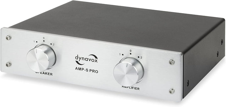 Dynavox AMP-S Pro, Verstärker- und Lautsprecher-Umschalter in Metallgehäuse, für Stereo- und Surroun
