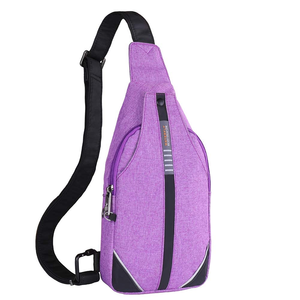 WATERFLY Anti-Diebstahl Sling Bag für Damen und Herren Brusttasche Hippie Crossbody Bag Multipurpose