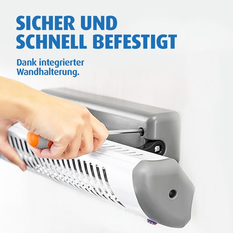 Reer Wickeltischstrahler EasyHeat, Wand-Heizstrahler, Wärmelampe fürs Baby, kompaktes Design, weiss,