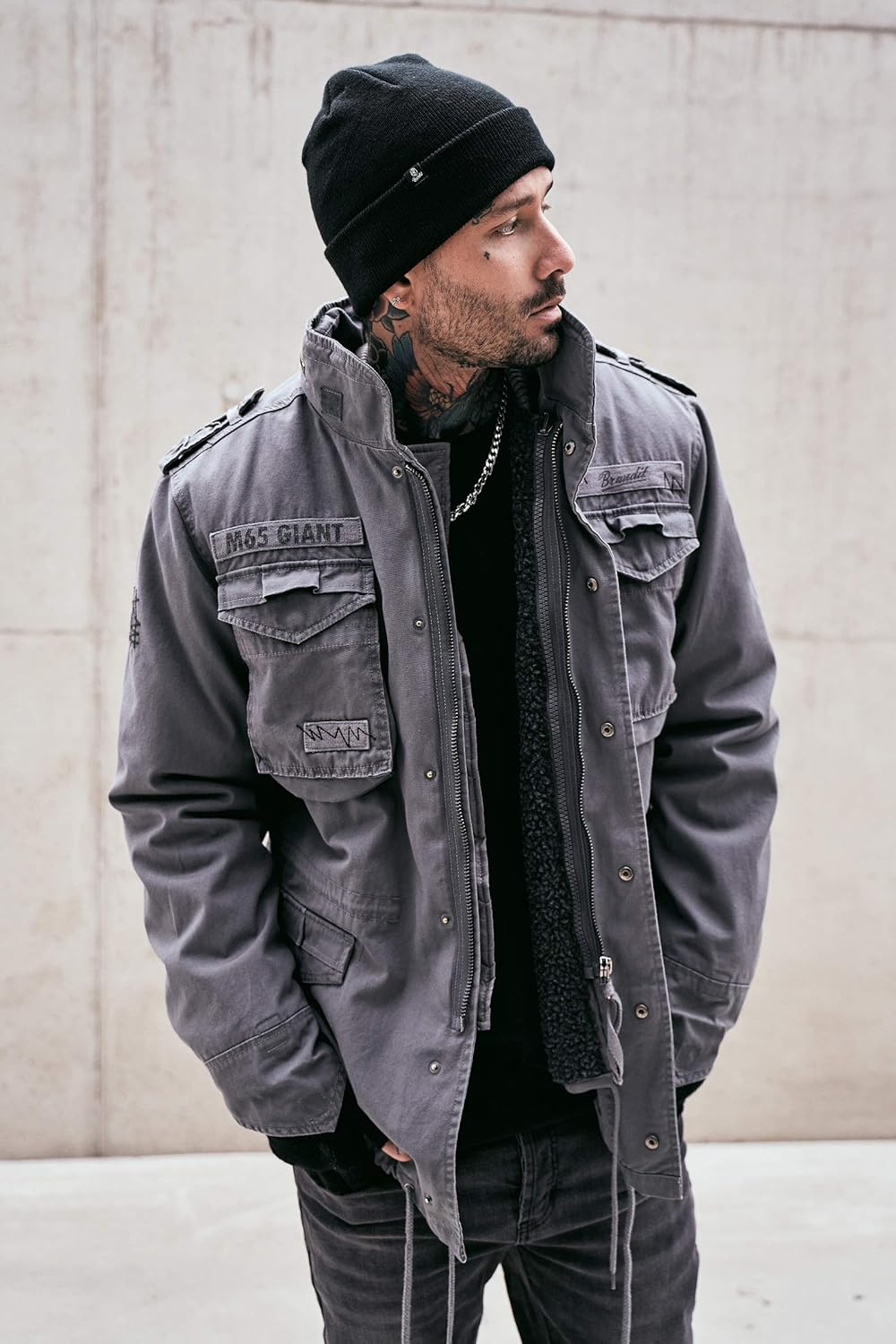 Brandit M65 Giant Männer Winterjacke woodland Basics M charcoal grey, M charcoal grey