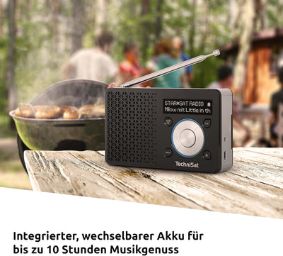 TechniSat DIGITRADIO 1 – Tragbares DAB+ Radio mit Akku (DAB, UKW, Lautsprecher, Kopfhöreranschluss,