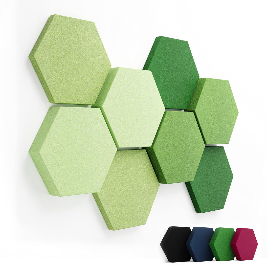 FENNEXT ® Velvet Schallabsorber Wand - Dekorative Hexagon Akustikpaneele für Gaming, YouTube Studio,