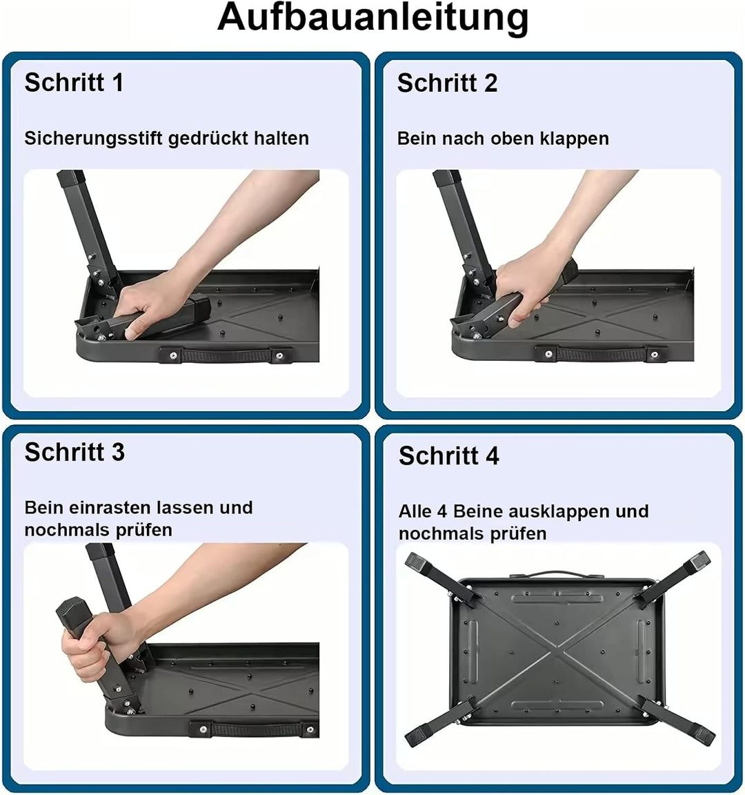 Premium Klappstufe Tritthocker – Faltbarer Camping Hocker, kompakt & leicht – Anti-Rutsch Tritt für