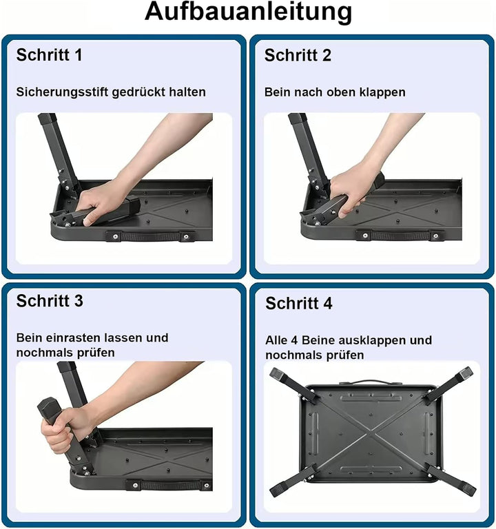 Premium Klappstufe Tritthocker – Faltbarer Camping Hocker, kompakt & leicht – Anti-Rutsch Tritt für