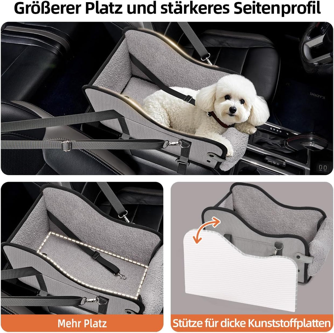 Auto-Hundesitz für Kleine Hunde & Katzen | Sicherer Hunde-Sitz mit Doppelter Befestigung, Wasserdich