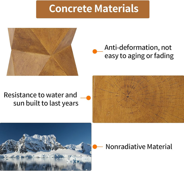 FATIVO Beistelltisch Holz Braun Vintage: Beistelltisch Klein 46cm Hoch Sofatisch Nachttisch Telefont