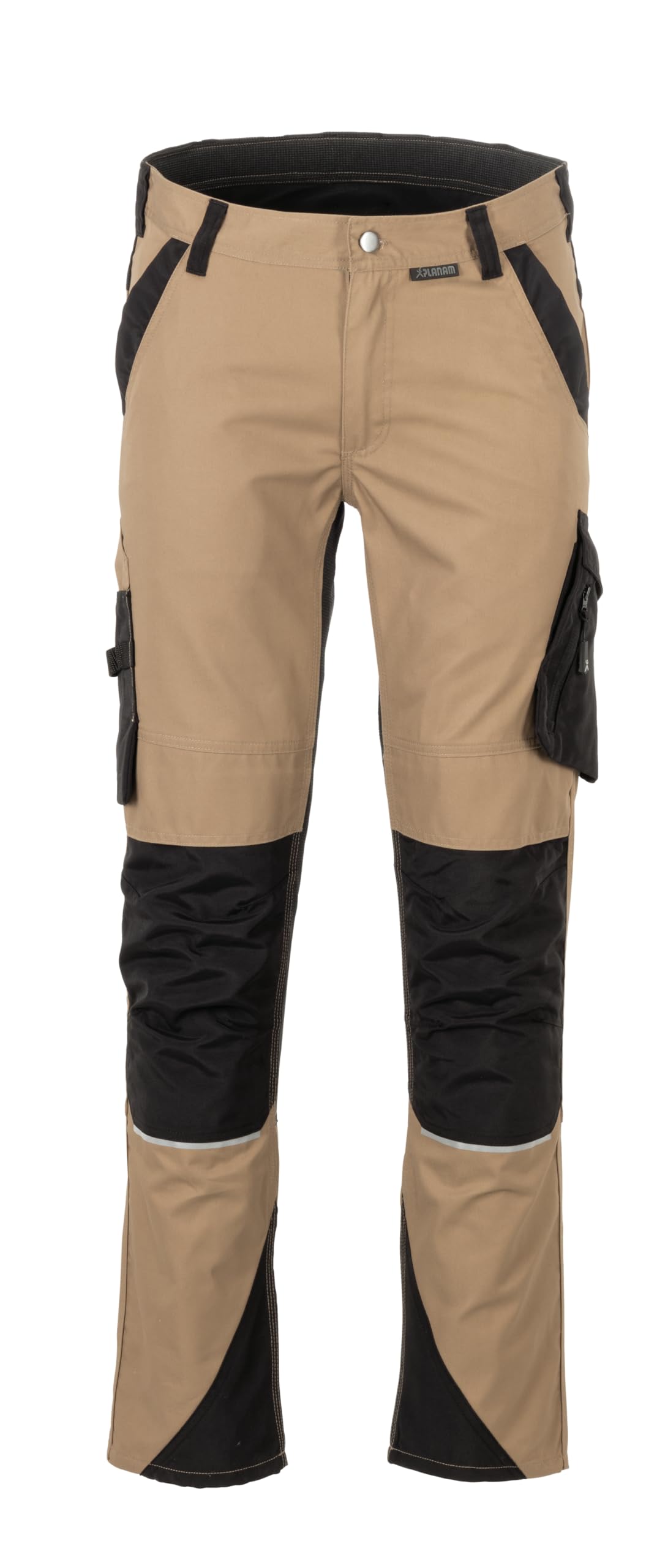 Planam Herren Cargo Norit Herren Bundhose 58 Sand/Schwarz, 58 Sand/Schwarz