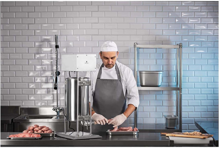 Royal Catering RCWF-15LE-H Wurstfüller Edelstahl elektrisch 260 W Wurstfüllmaschine 15l elektrische