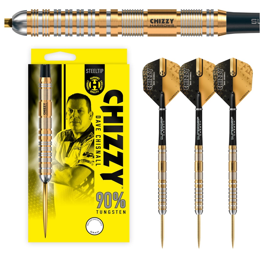 Harrows Steel Darts Dave Chisnall Chizzy Series 2 90% Tungsten Steeltip Dart Steeldart Hochwertiger