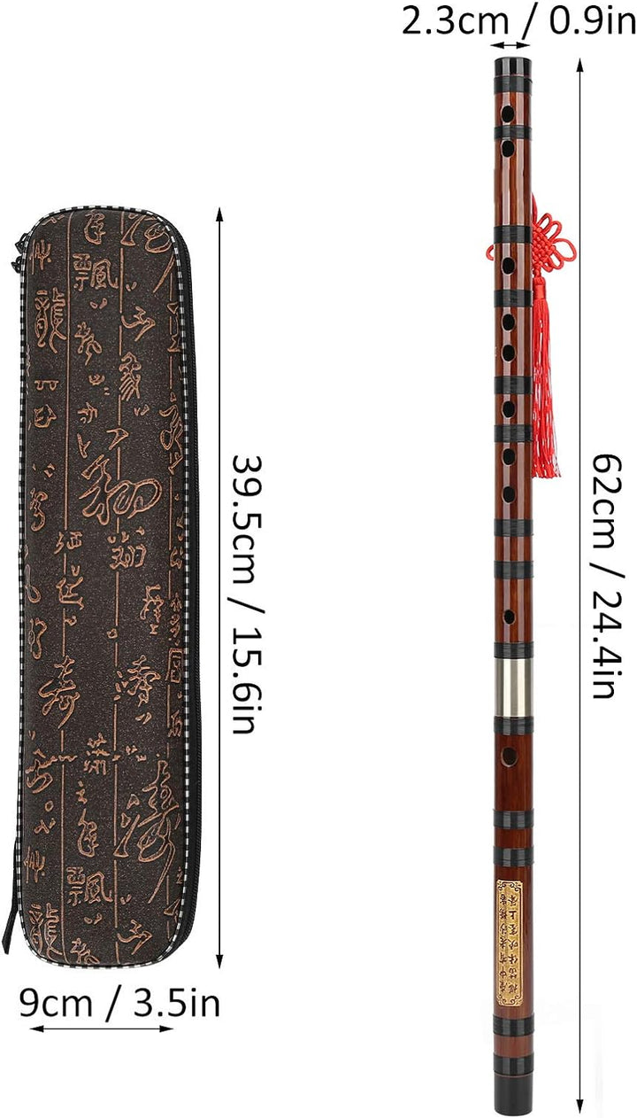 Eujgoov Flöte Bambusflöte, D-Key Dizi Bitter Bambusflöte Traditionelles Chinesisches Instrument mit
