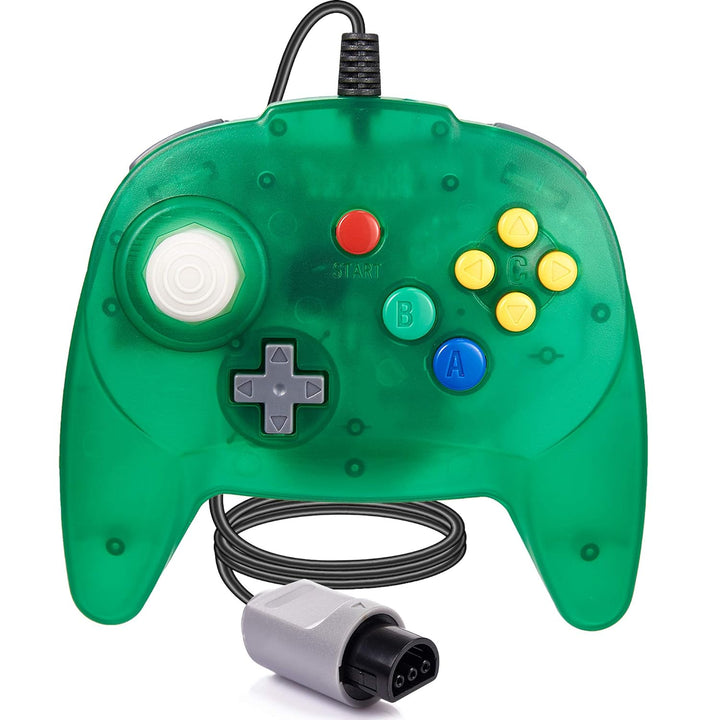 miadore 2 Pack N64 Controller Wired Game Pad Joystick Kompatibel mit N64 Console (klares Blau + klar