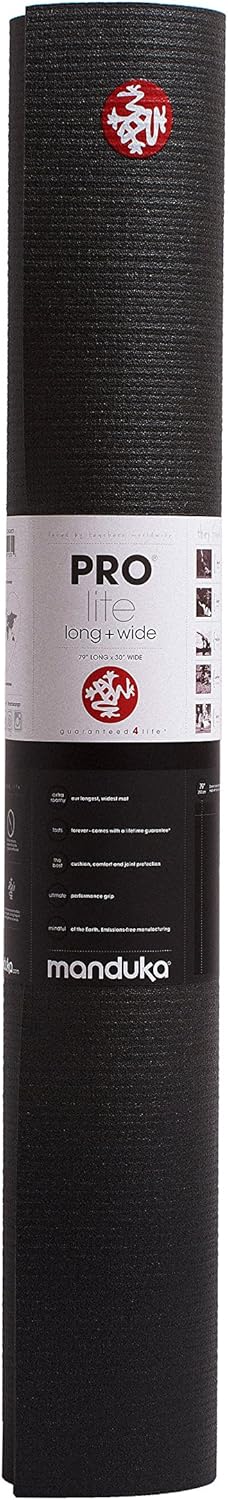 Manduka Prolite Yoga- und Pilates-Matte Schwarz 200 cm, Schwarz 200 cm