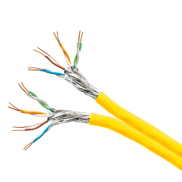 Premium X 100m CAT 7A Netzwerkkabel Duplex LAN-Kabel Verlegekabel Ethernet Kupfer Datenkabel AWG 23