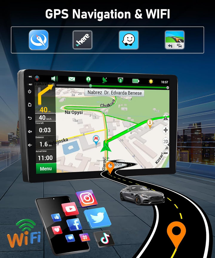 CAMECHO 4+64G 8-Kern 10 Zoll Autoradio für Suzuki Swift 2005-2010 mit HD Touchscreen, Android 13 Wir