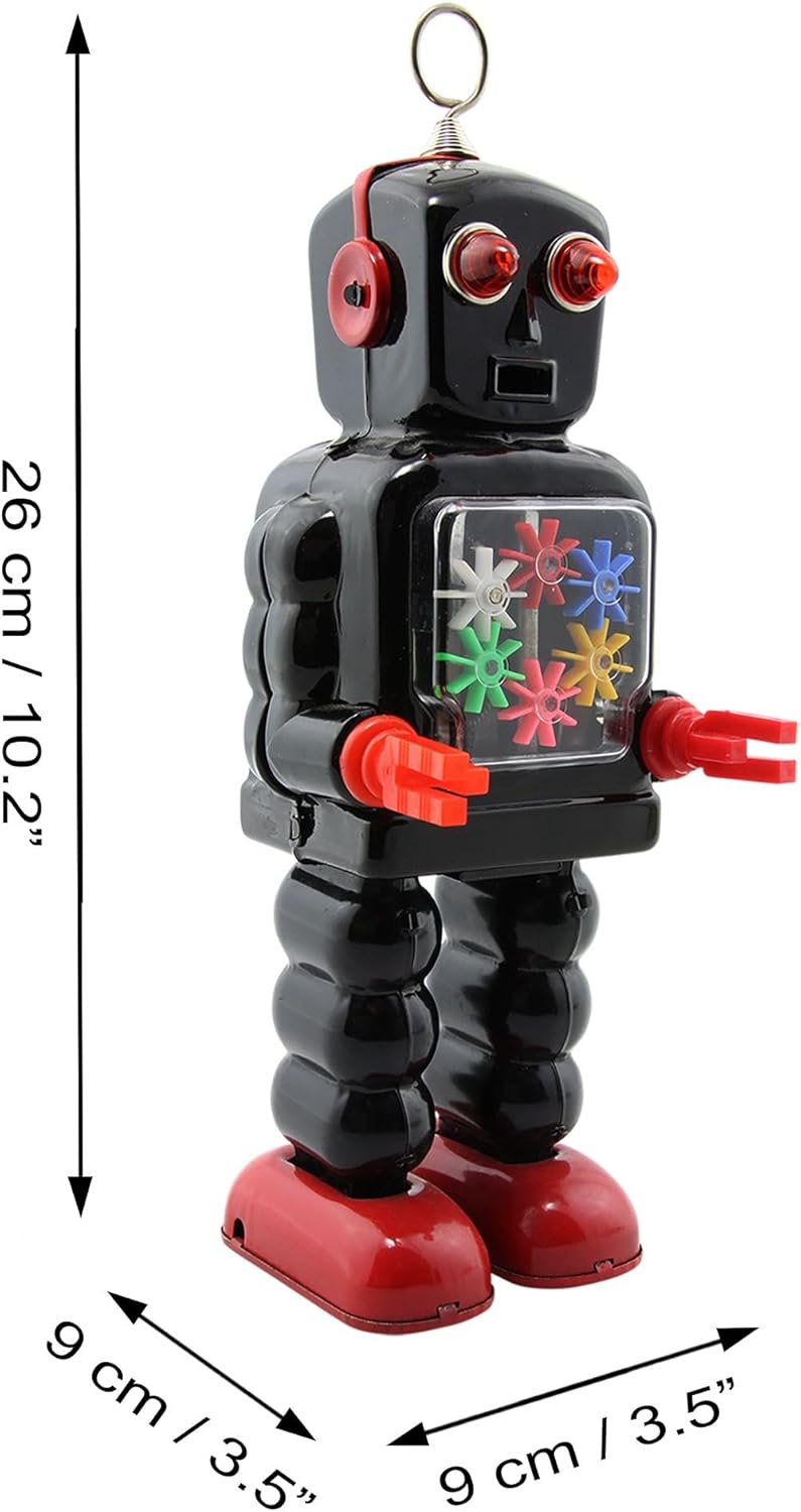 Superfreak Roboter - High Wheel Robot - schwarz - Blechroboter - Retro Blechspielzeug Modell 02, Mod
