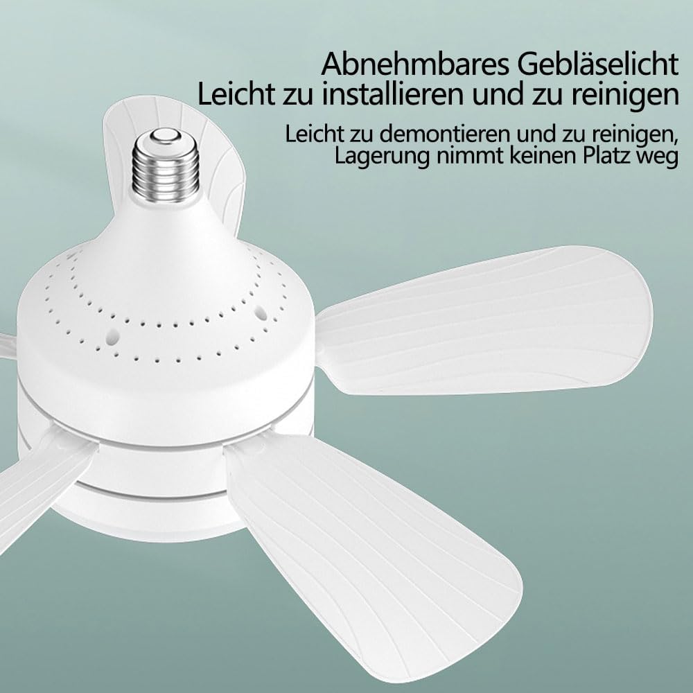 Deckenventilator mit Beleuchtung und Fernbedienung,Ventilator Lamp E27,Deckenventilatoren mit Beleuc