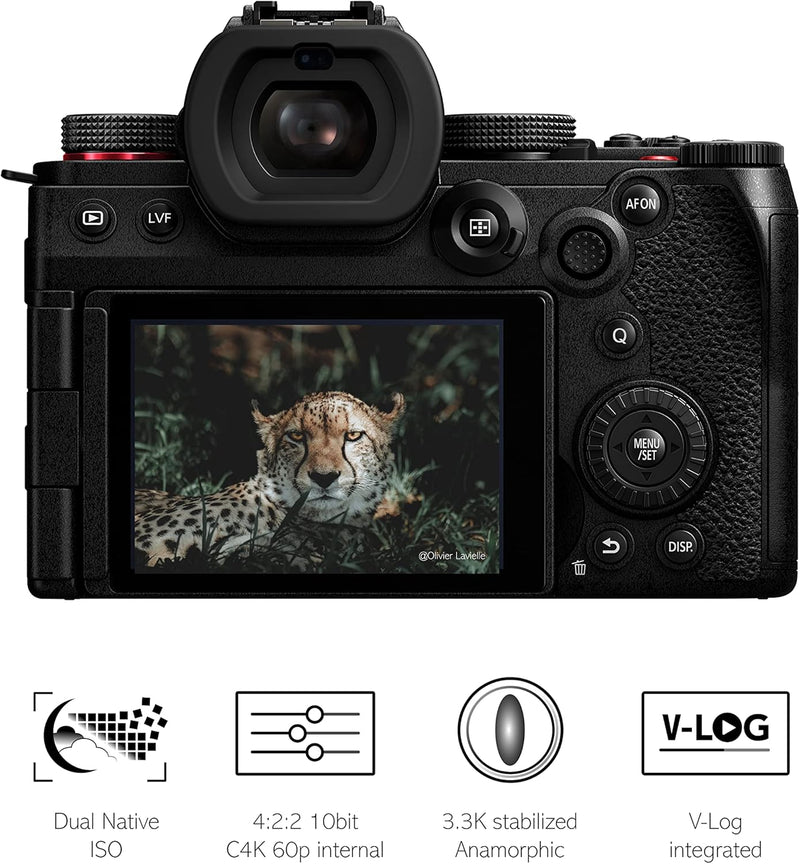 Panasonic LUMIX DC-S5 II Spiegellose Vollformat Kamera 4K 60p und 6K 30p, Flip-Screen, WLAN, Hybrid-