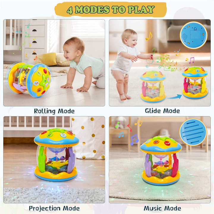 m zimoon Baby Spielzeug ab 6 Monate, Drehender Projektor Kinderspielzeug mit Licht & Musik, Kinder G