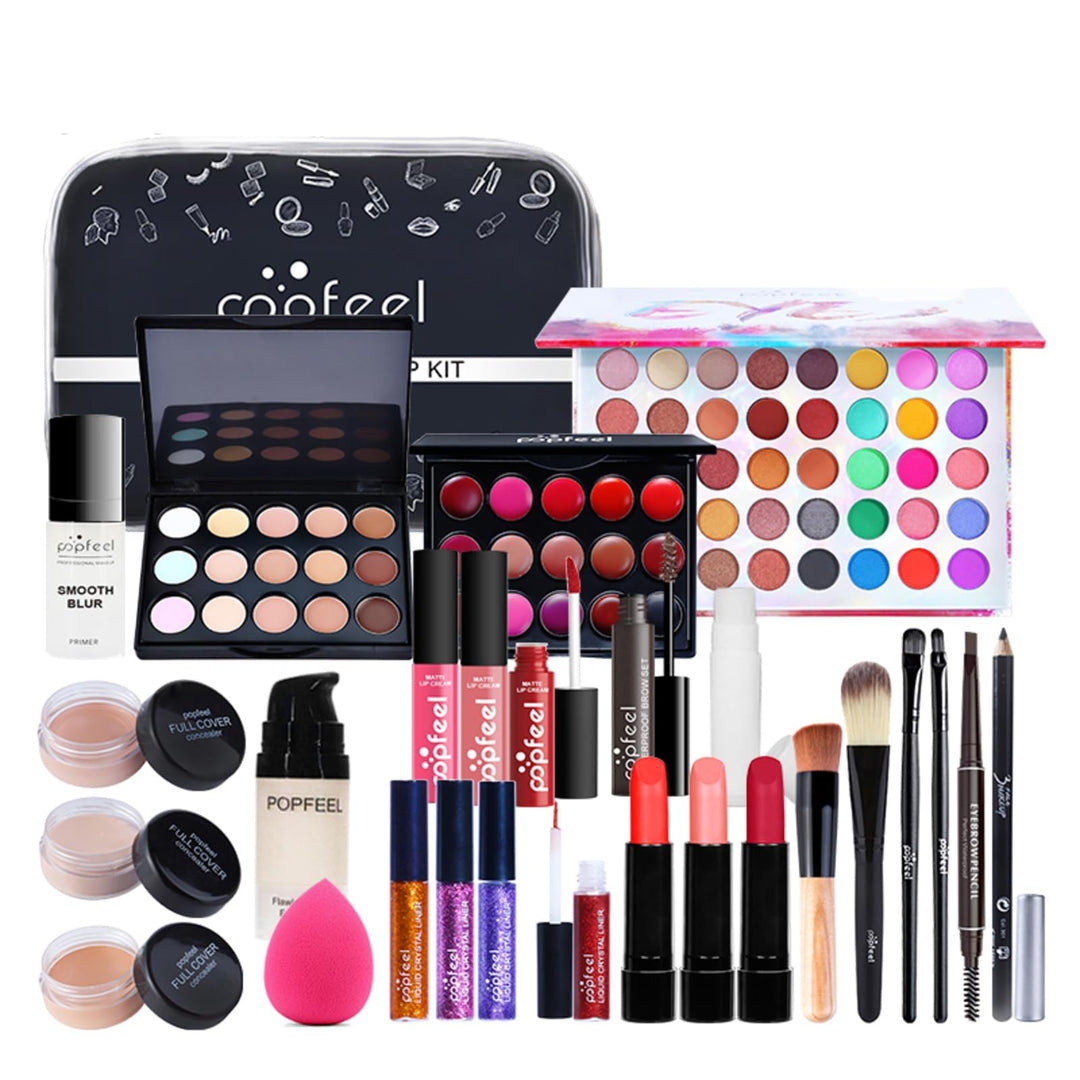 BrilliantDay 27 Stück Mehrzweck Make-up-Set All-in-One Make-up-Geschenkset Kosmetik-Palette Starter