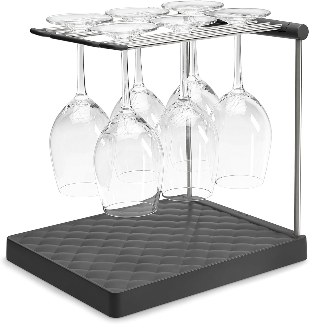Kohler K-8628-CHR Weinglas-Abtropfgestell, anthrazit, Anthrazit