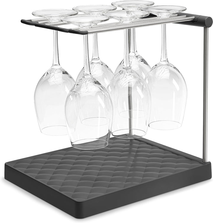 Kohler K-8628-CHR Weinglas-Abtropfgestell, anthrazit, Anthrazit