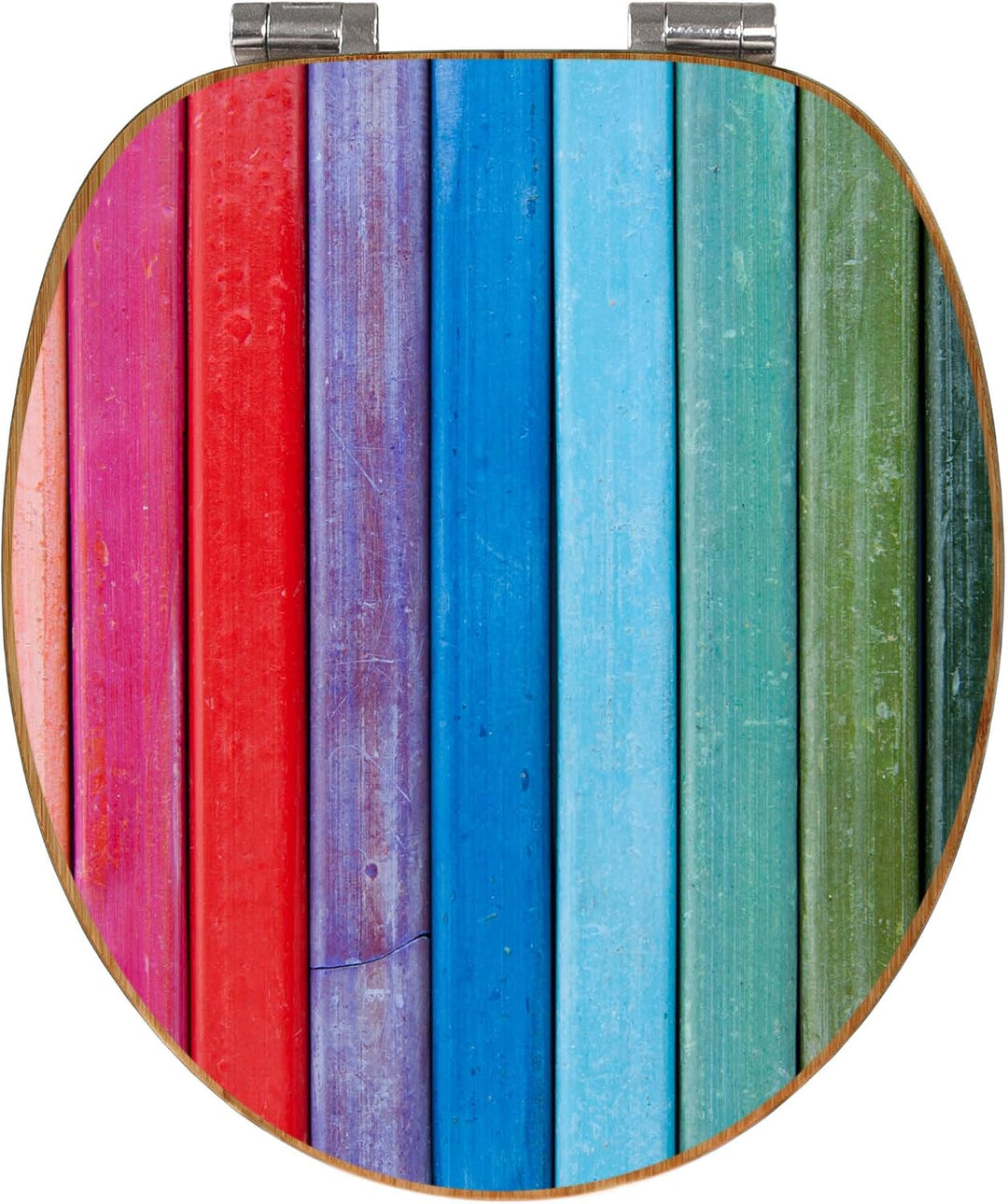 banjado Design WC Sitz Bambus Absenkautomatik 45,8x37,5cm - Toilettendeckel mit Absenkautomatik Holz