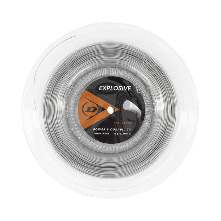 Dunlop Unisex-Adult 624858 Tennis String Explosive 200m Rolle 130mm 1Stück, Silber, One Size