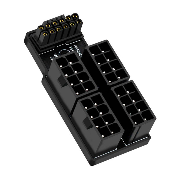 chenyang ATX 8Pin 4 Port zu 12VHPWR ATX3.0 PCI-E 5.0 16Pin Power Modular Adapter 90 Grad UP abgewink