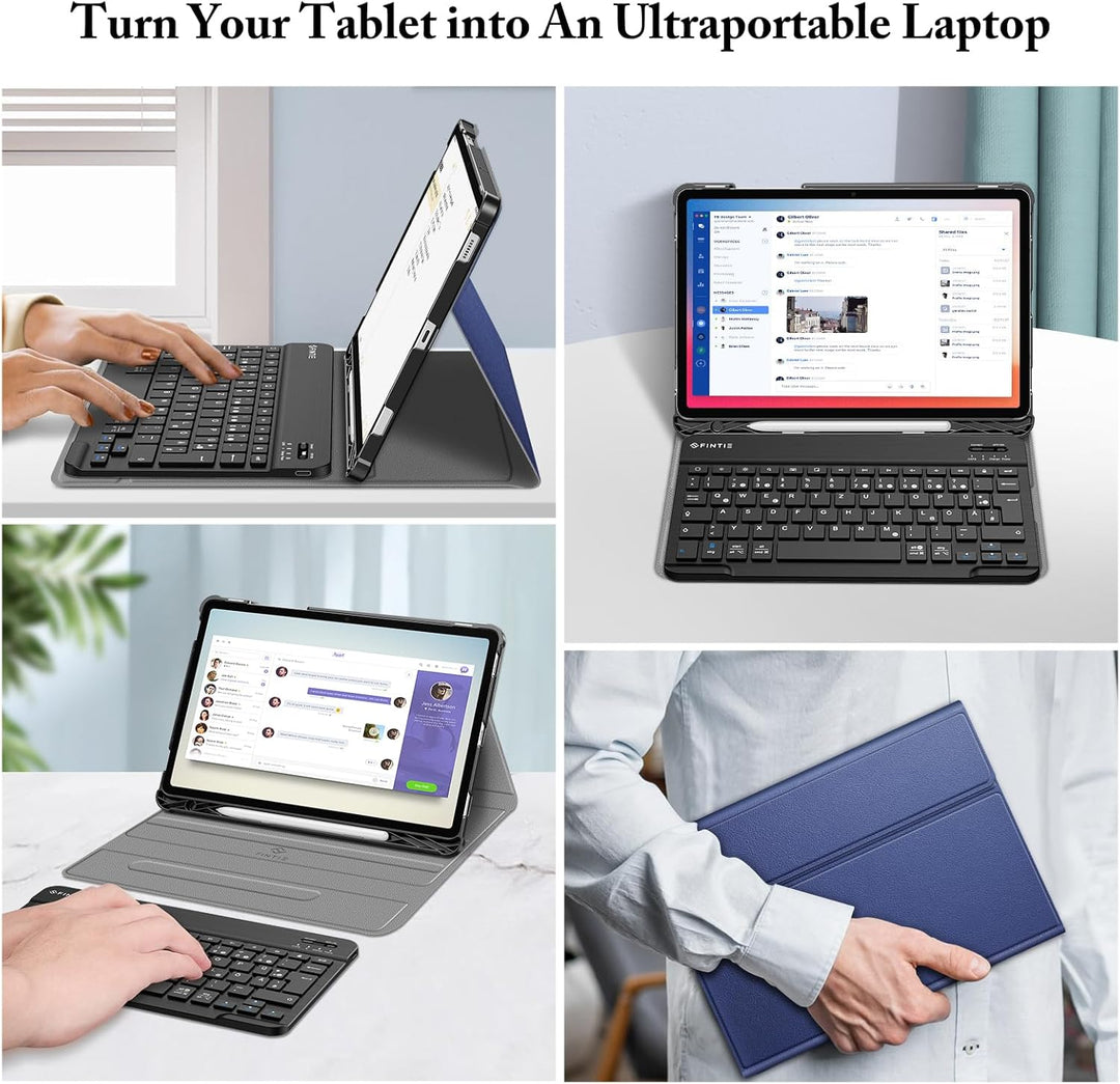 FINTIE Tastatur Hülle für Samsung Galaxy Tab S10 Lite/S10 FE/S9 FE 10.9" & S9 11" Tablet, Keyboard C