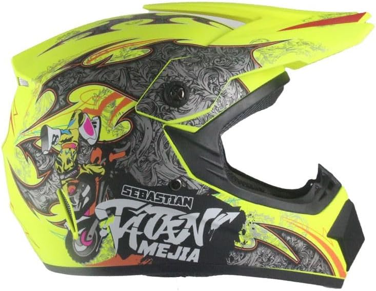 Kinder Crosshelm Mejia – Motorradhelm für Kinder, ABS-Schale, robuster Kinderhelm für Downhill, Quad