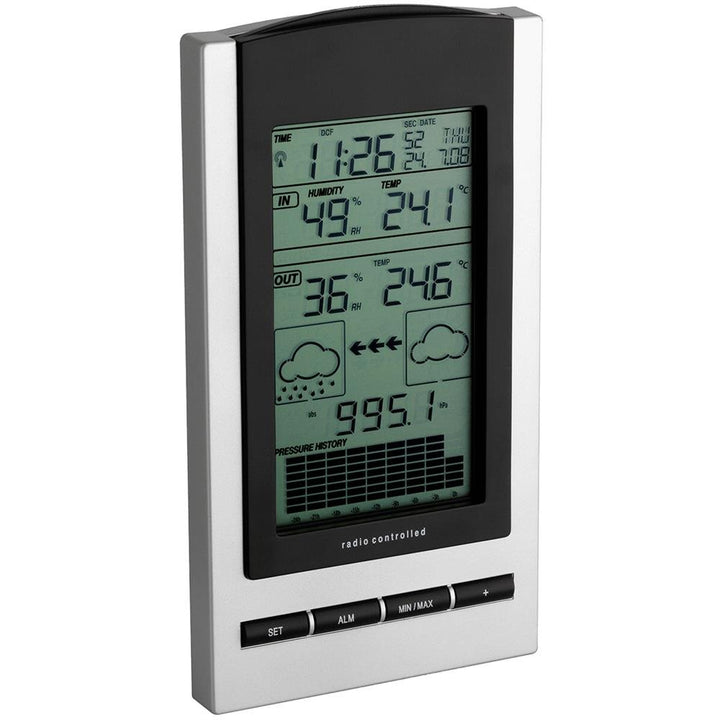 TFA Dostmann 35-1083 Gaia Funk-Wetterstation, Wettervorhersage, Sturmwarnung, Innentemperatur, Luftf