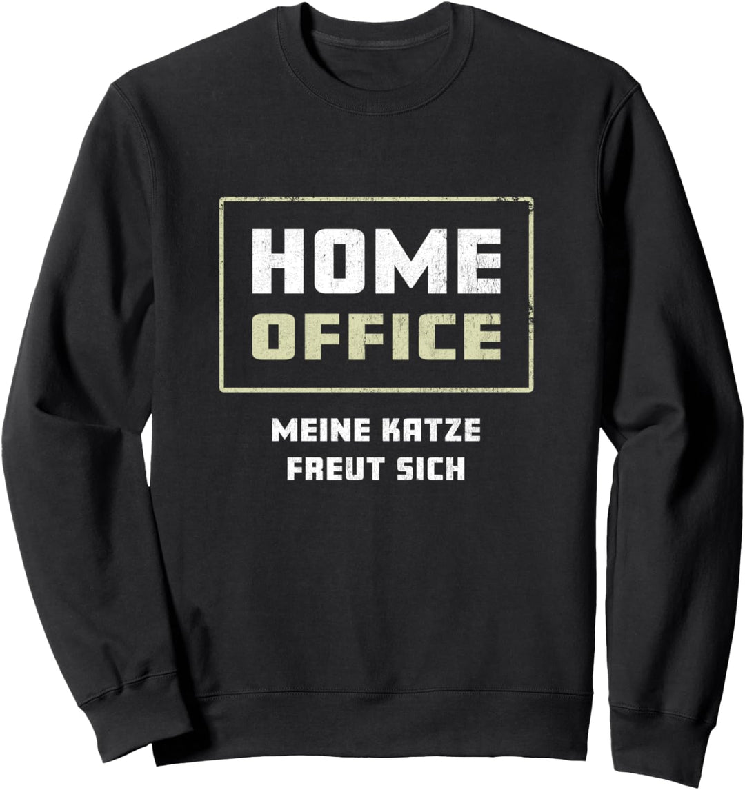 Home Office Outfit Heimarbeit mit Katze Team Homeoffice Sweatshirt