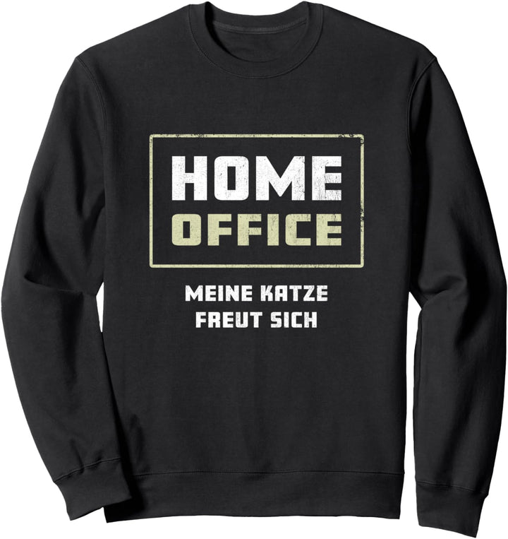 Home Office Outfit Heimarbeit mit Katze Team Homeoffice Sweatshirt