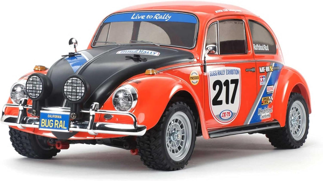 TAMIYA 58650-1:10 RC VW Beetle Rally MF-01X, ferngesteuertes Auto/Fahrzeug, Modellbau, Bausatz, Hobb