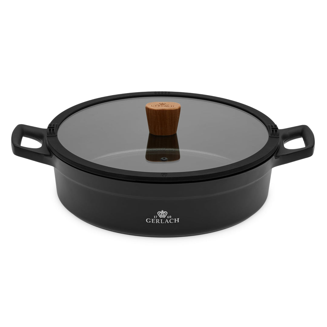 Gerlach Natur Topf Keramik-Kochtopf Induktion Induktiontopf Kochgeschirr Induktionsgeeignet 28 cm 4,