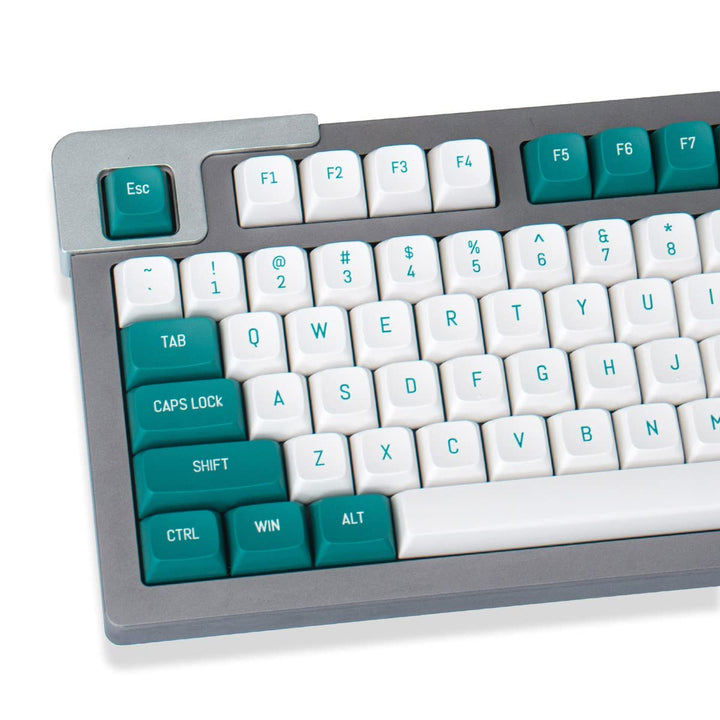 mintcaps dunkelgrünes weisses Tastenkappen-Set 150 Tasten MSA-Profil Double Shot ISO/ANSI-Layout für