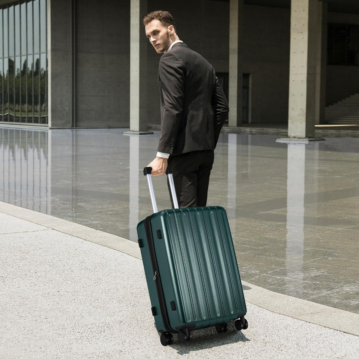 SHOWKOO Koffer Gross 75cm Hartschale Leicht Reisekoffer Polycarbonat Erweiterbar Haltbar Trolley Han