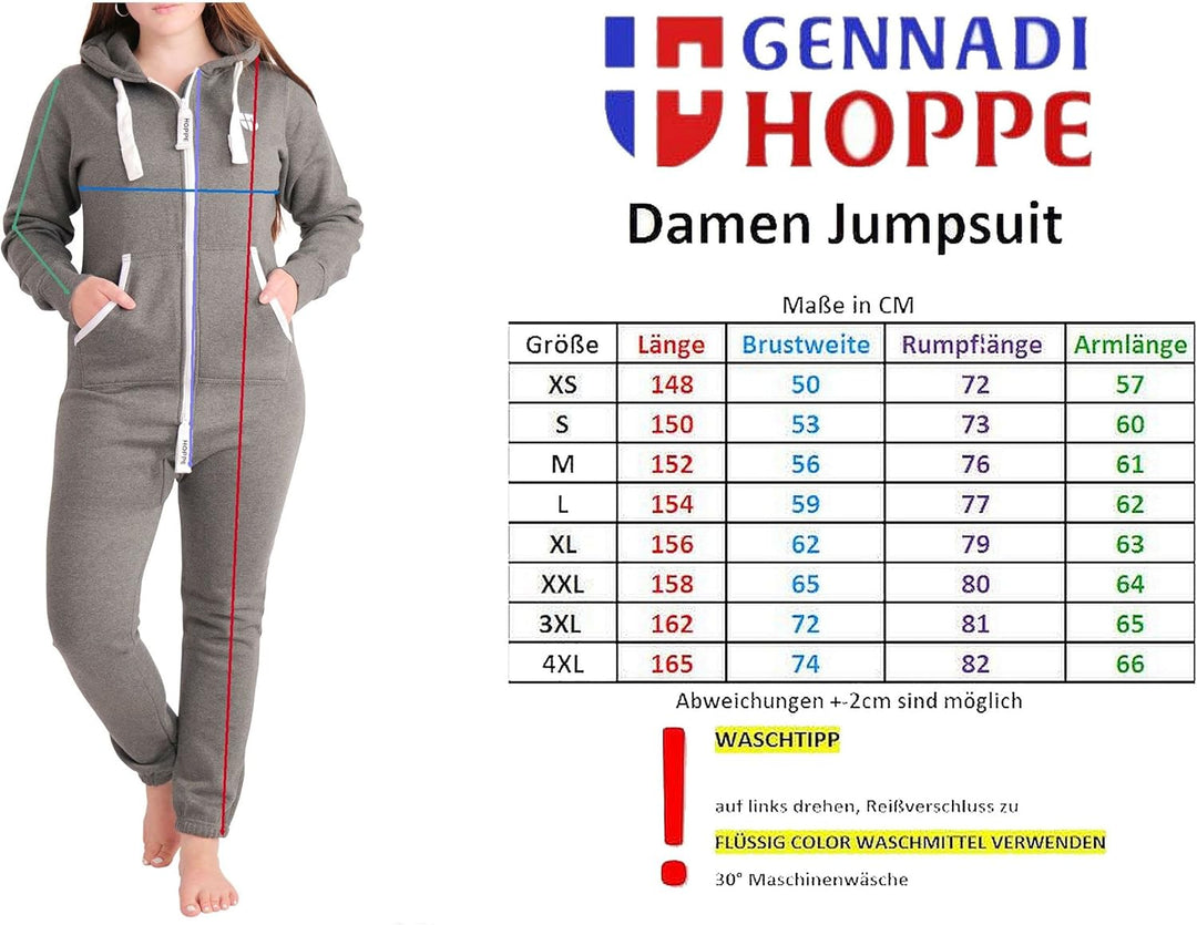 Damen Jumpsuit – Bequemer, weicher Hausanzug aus Baumwolle S türkis-blau, S türkis-blau