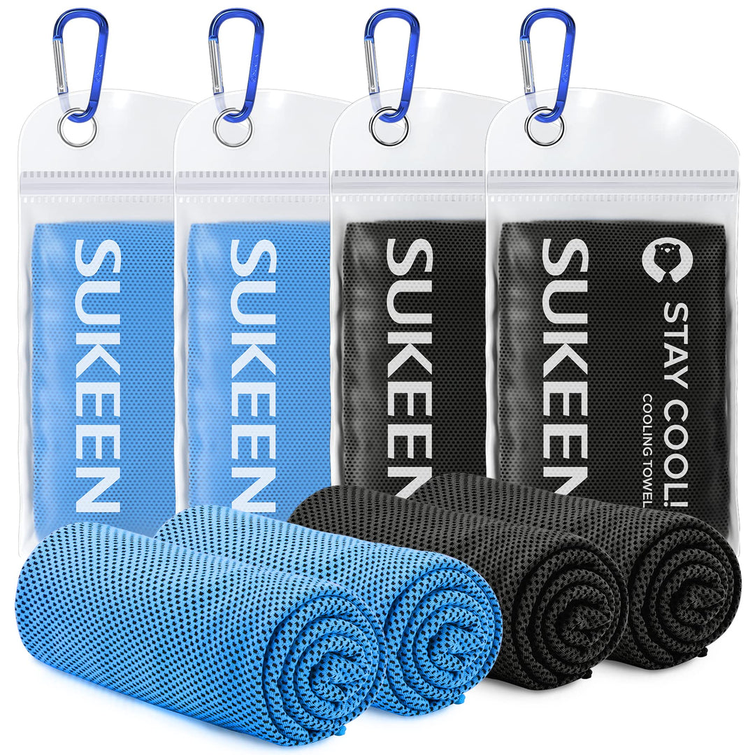 Sukeen Kühltuch Set, kühlendes Handtuch Kühltücher Hals, Handtuch kühlend, Cooling Towel, Kühltücher
