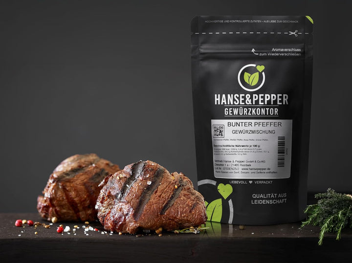 1kg Bunter Pfeffer ganz Gewürzmischung in Spitzenqualität - Aromatischer Schwarzer Weisser Rosa und